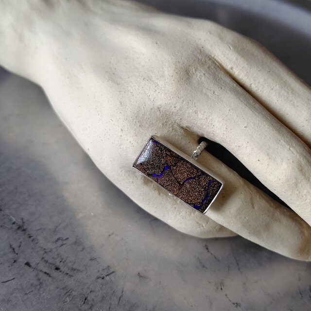 ボルダーオパールシルバーリング#15 | iichi 日々の暮らしを心地よく