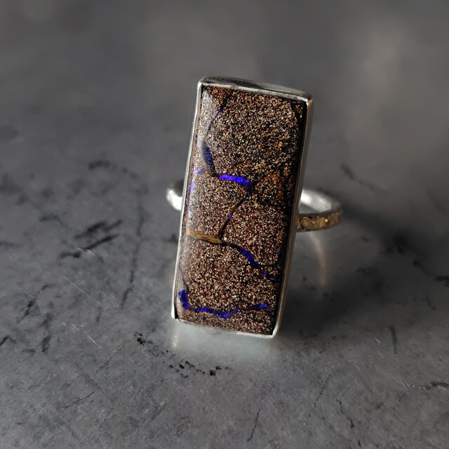 ボルダーオパールシルバーリング#15 | iichi 日々の暮らしを心地よく