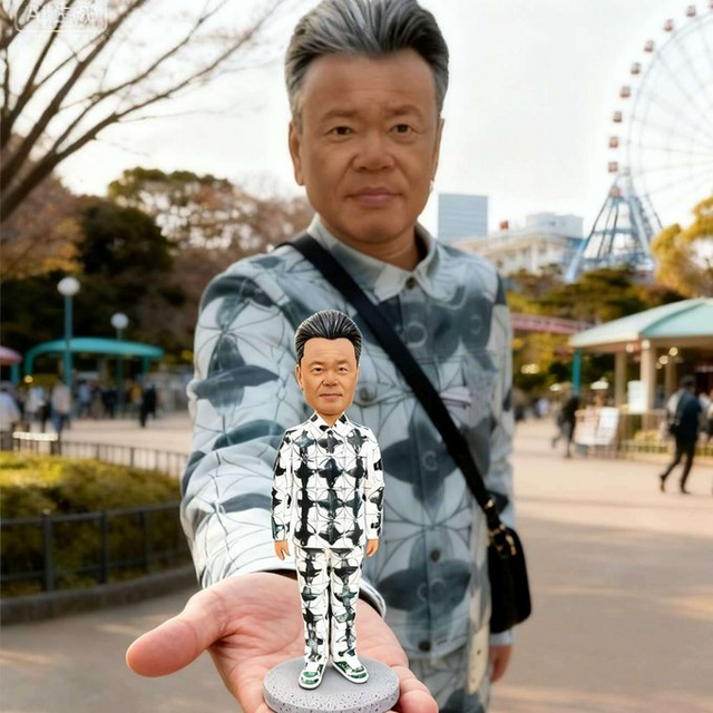 還暦祝い 誕生日プレゼント 男性 父 お父さん オーダーメイド 似顔絵 人形  写真から 肖像画 フィギュア 父の日 長寿のお祝