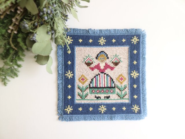 スウェーデンで見つけた手刺繍のタペストリー No.6253 | iichi 日々の