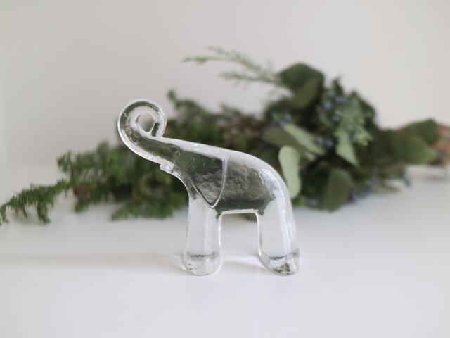 Kosta Boda コスタボダ / ガラスのオブジェ ゾウ 小 No.6198 | iichi