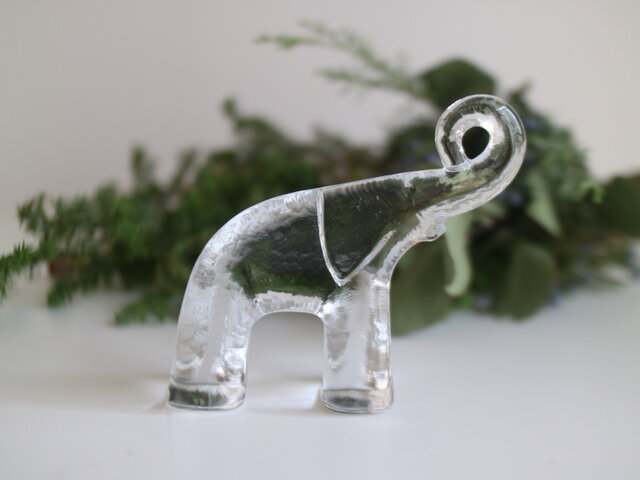 Kosta Boda コスタボダ / ガラスのオブジェ ゾウ 小 No.6198 | iichi