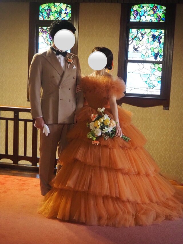 【A〜2/6】オレンジ テラコッタ オフショルダー ドレス 結婚式 前撮り 楽天市場】カラードレス テラコッタ 前撮り 二次会 オフショルダー