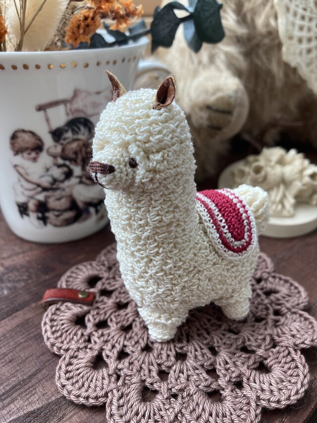 アルパカ あみぐるみオブジェ
