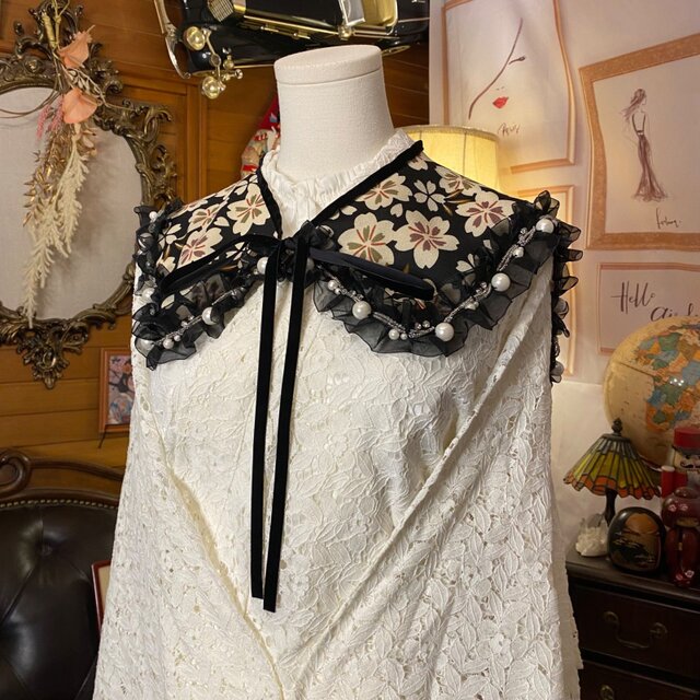 着物 リメイク つけ襟 付け衿 セーラー襟 ｜パール＆シフォン｜和洋