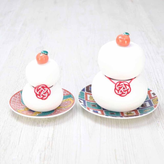 歳末大特価 陶器製 鏡餅 小【九谷焼】 | iichi 日々の暮らしを心地よく