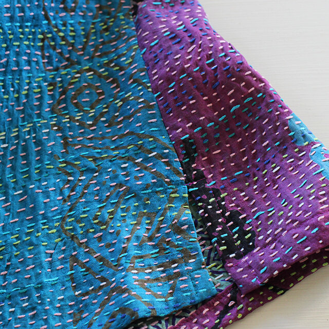カンタ刺繍シルクのリボンブラウスジャケット【D】 | iichi 日々の