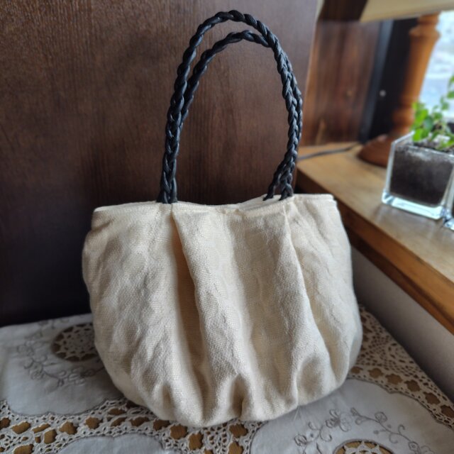 パンプキンバッグ*ジャガード*アイボリー