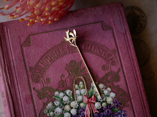 FIX 宿り木 ハットピン フランスアンティーク ヴィンテージ ブロカント