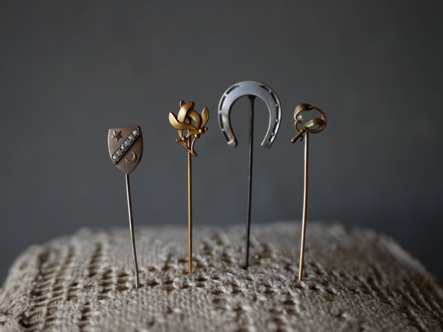 FIX 宿り木 ハットピン フランスアンティーク ヴィンテージ ブロカント