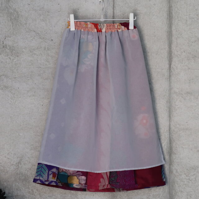 銘仙のスカート 着物リメイク | iichi 日々の暮らしを心地よくする
