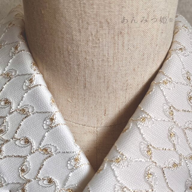 洗える刺繍半衿 総ラメ | iichi 日々の暮らしを心地よくする