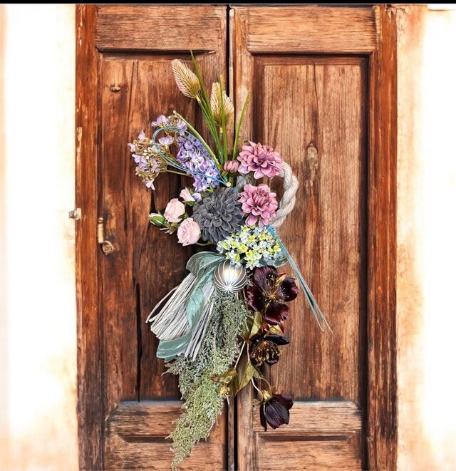 光触媒 人工観葉植物 ウォールグリーン フェイクグリーン 正月 しめ縄