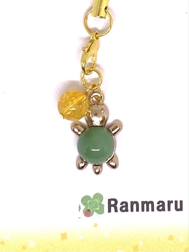 シトリン/パワーストーン/天然石/黄水晶/誕生石/海亀/ホヌ/可愛い/キーホルダー/ストラップ⭐️