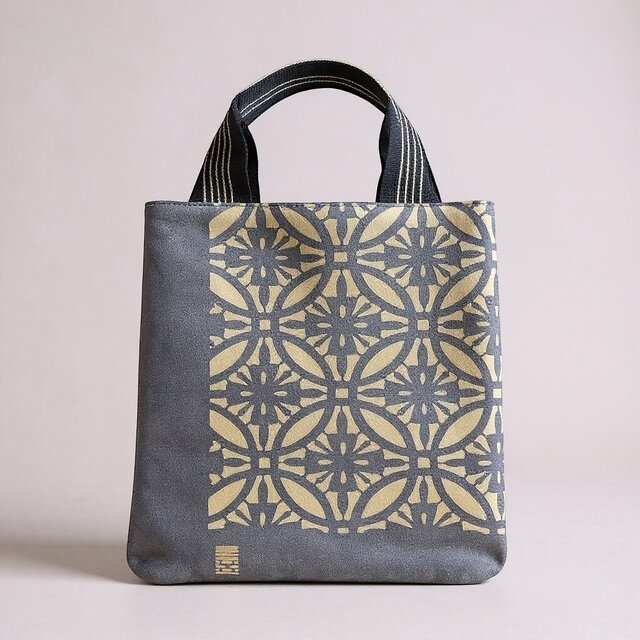 ミニトートバッグ【送料込み】古布リメイク　型染め