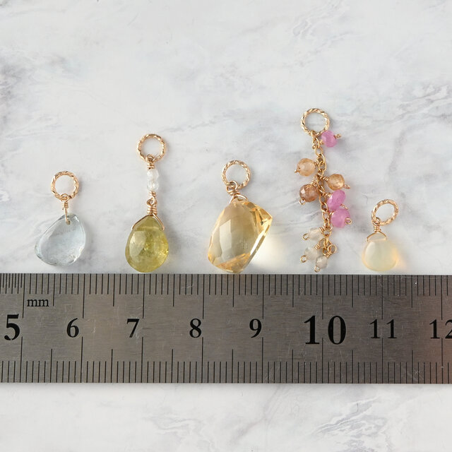 ネックレストップセット（シトリン・モスアクアマリン・オパール etc