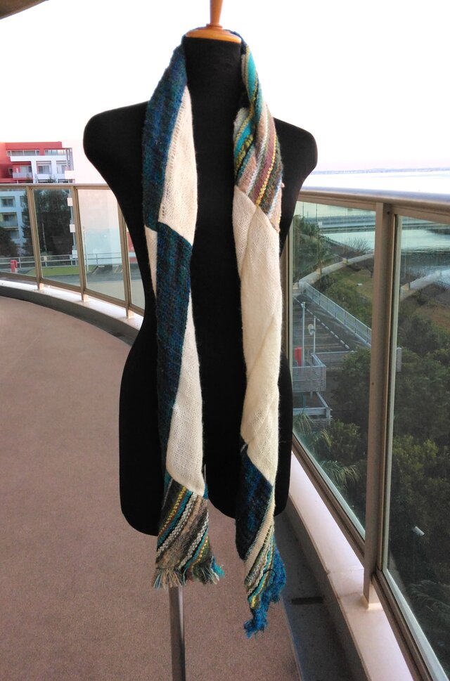 パッチワーク風マフラー（その1） | iichi 日々の暮らしを心地よく