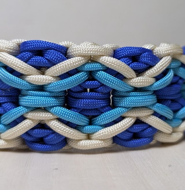 パラコード ハーフチョークチェーンタイプ 大型犬用（首回り40cm、頭