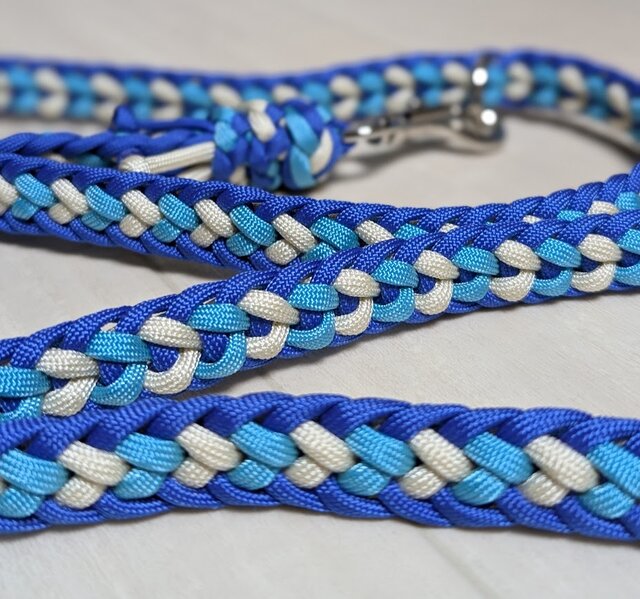 パラコード カフェリード 太めのLoveLove編み 中型～大型犬用(全長