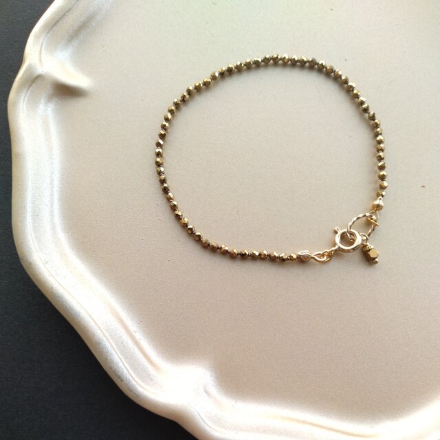 [ブレスレット] hematite / gold