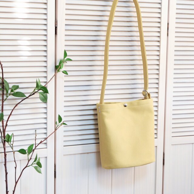 丸底ショルダーバッグ◇ミモザ◇倉敷帆布のコピー