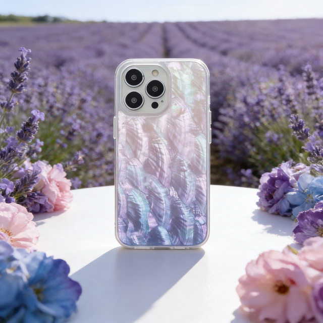 iPhone 17 16 15 14 13 ケース 螺鈿風 天然貝シェル 思念 全機種対応 ソフト 耐衝撃カバー ケース