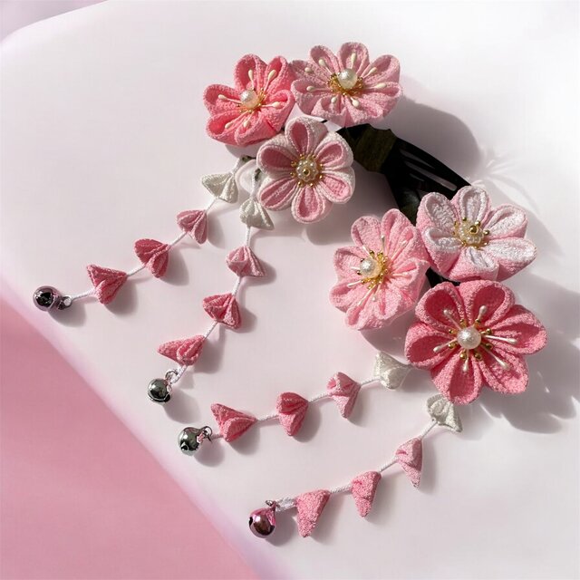 七五三髪飾り　ピンク髪飾り　 上品な可愛いピンク ヘッドドレス♡ 4b01c64dc97f21dab72f1df629cebf