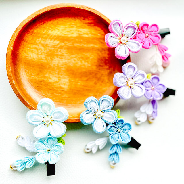 つまみ細工飾り つまみ細工 つまみ細工飾り ハレノヒ 花髪飾り 華やか パステルカラー