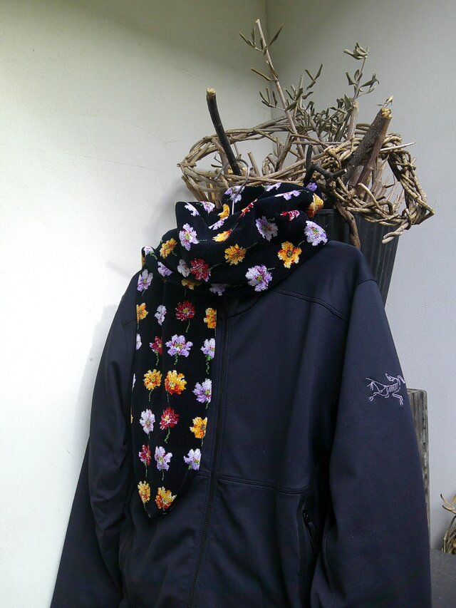 「Mさま専用ページ」花cotton×Chenille マフラー