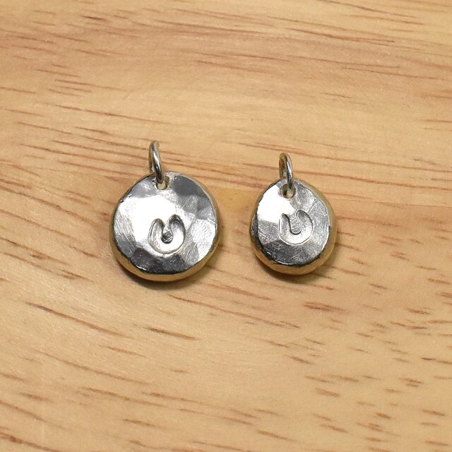 馬蹄/ホースシュー モチーフ　シルバー ペアペンダントトップ 　No-01