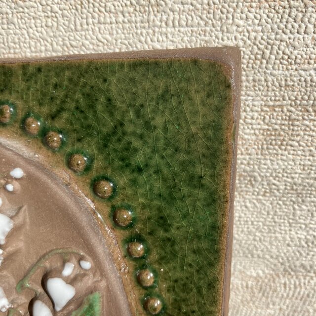 北欧＊白いすずらんの陶板／ジィガントフタ／Jie Gantofta／陶器の壁