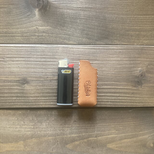 BICミニライターカバー(type-3キャメル×白ver./J25専用)