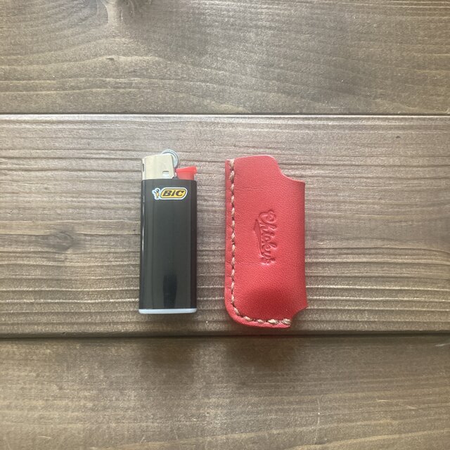 BICミニライターカバー(type-2レッド×ベージュver./J25専用)