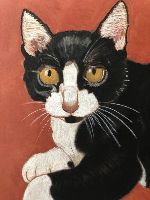 ウメ15」猫イラスト（原画） | iichi 日々の暮らしを心地よくする