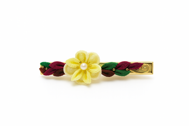 陽だまりの花バレッタ (Sunlit Blossom Barrette) | iichi 日々の