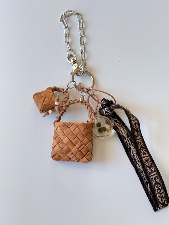 親子白樺かごチャーム