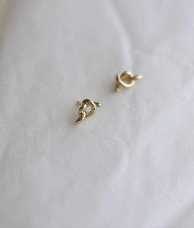 Silver925／結び目ribbon gold