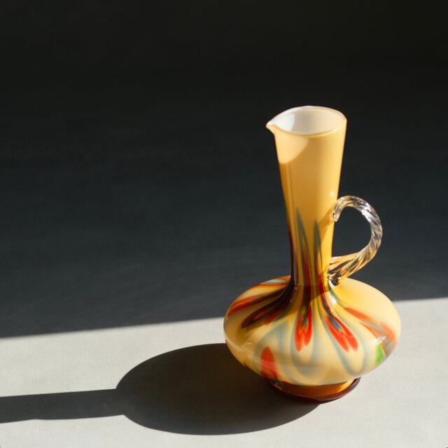 Carlo Moretti】イタリア製 / ヴィンテージ / ガラス花瓶 / バター