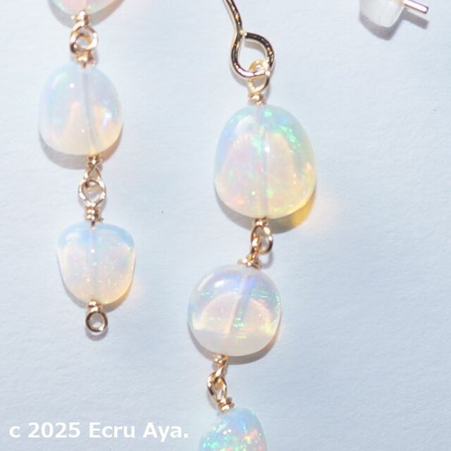 Noel*惑星*プレシャスオパールのピアス | iichi 日々の暮らしを Noel*惑星*プレシャスオパールのピアス | iichi 日々の暮らしを