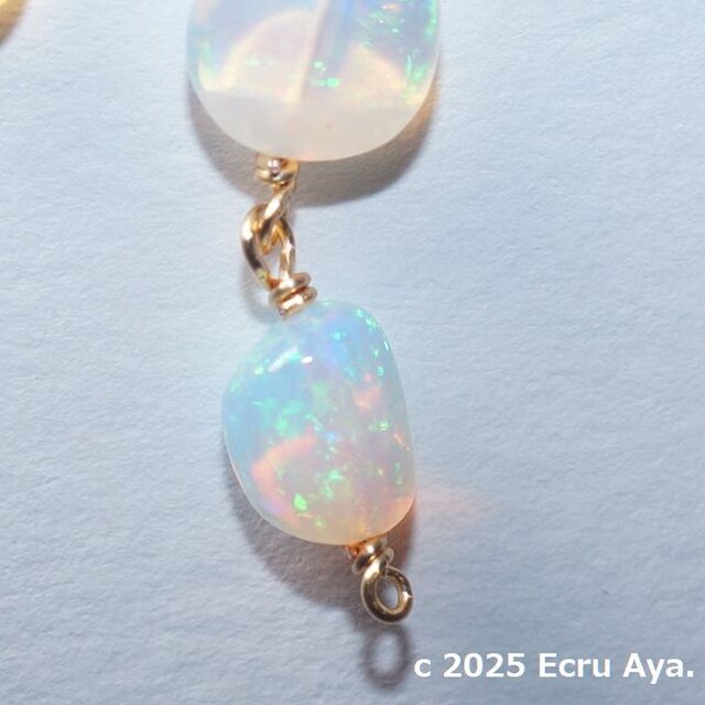 Noel*惑星*プレシャスオパールのピアス | iichi 日々の暮らしを