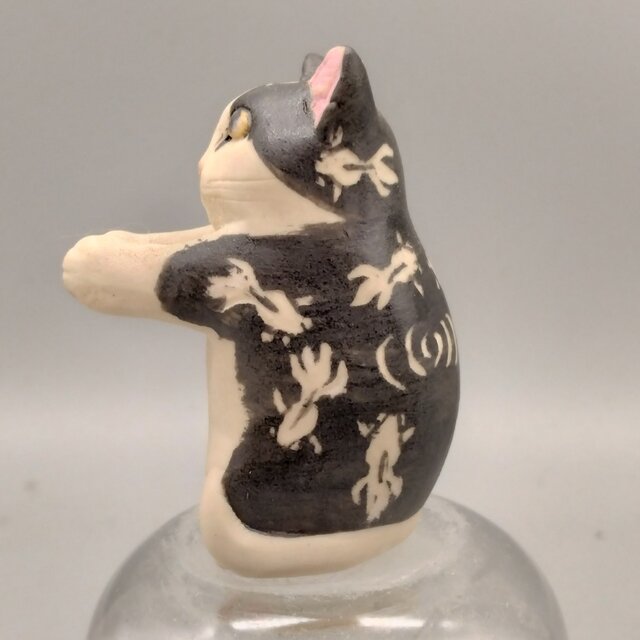 一輪ねこ　金魚模様
