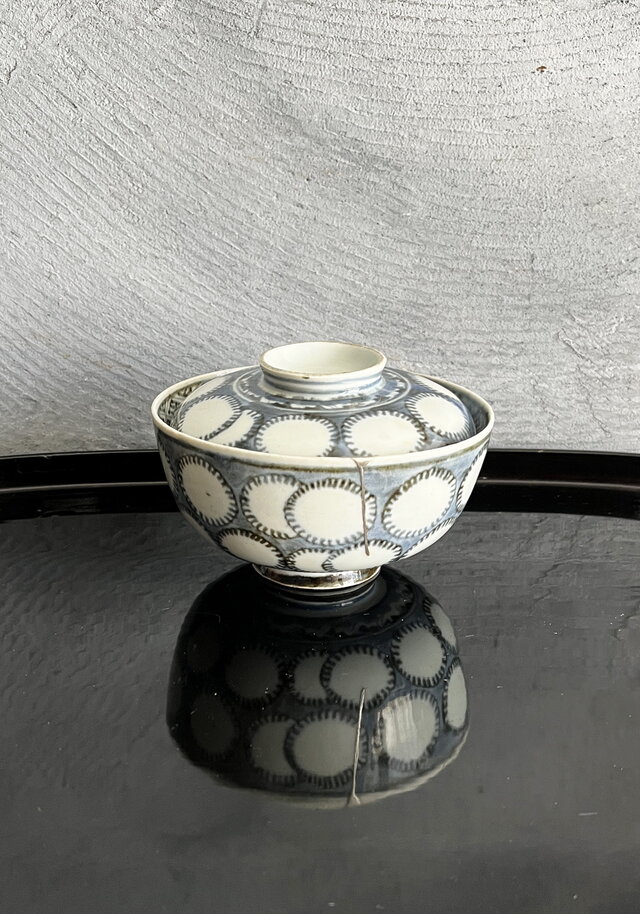 蔵c9362e1】白磁 染付 蓋茶碗 蓋物 十客 染付 | 蓋茶碗 iichi