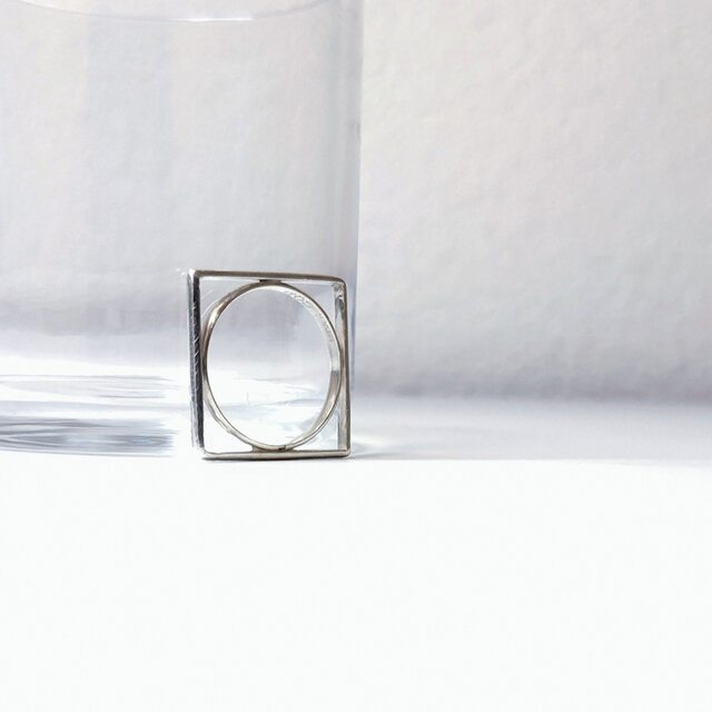 【受注制作】Square & Circle リング（シルバー）
