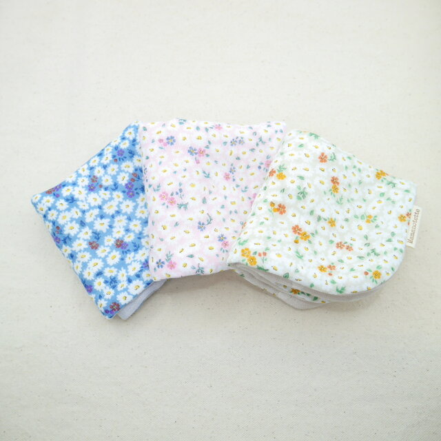 ふわもこハンカチ｜花絨毯-Flower Carpet-｜L・20×20cm｜８重ガーゼハンカチ