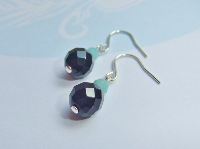 chocolate mint pierced earringの画像1枚目