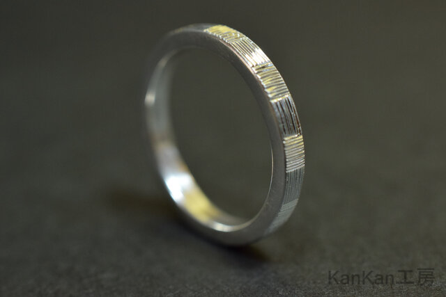 SVリング｜市松・1列｜平打ち・幅(約)2.5㎜ | iichi 日々の暮らしを