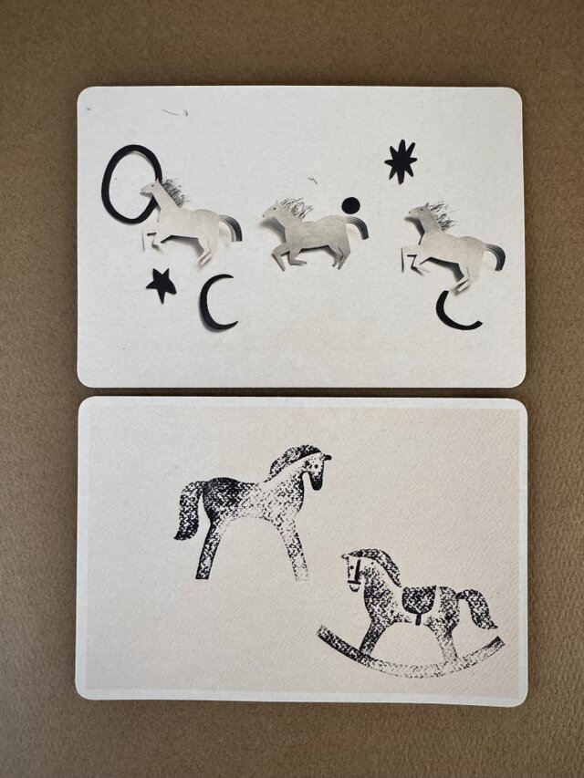 うまの絵柄のポストカード5種セット | iichi 日々の暮らしを心地よく