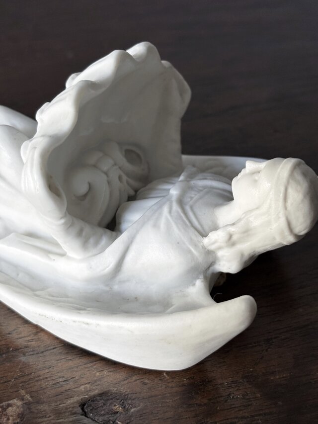 天使 ベニティエ 聖水盤 宗教 ビスク フランス アンティーク 0502292