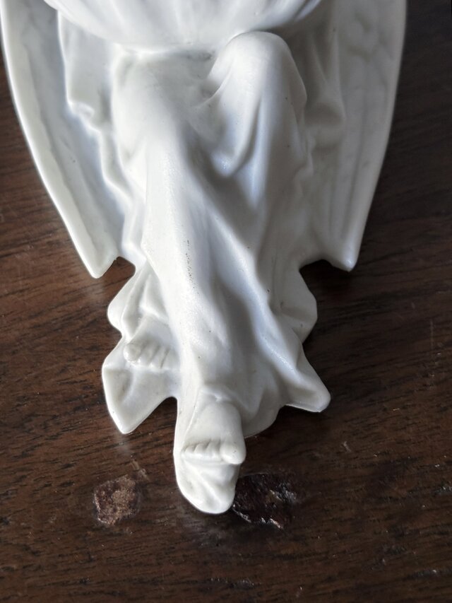 天使 ベニティエ 聖水盤 宗教 ビスク フランス アンティーク 0502292