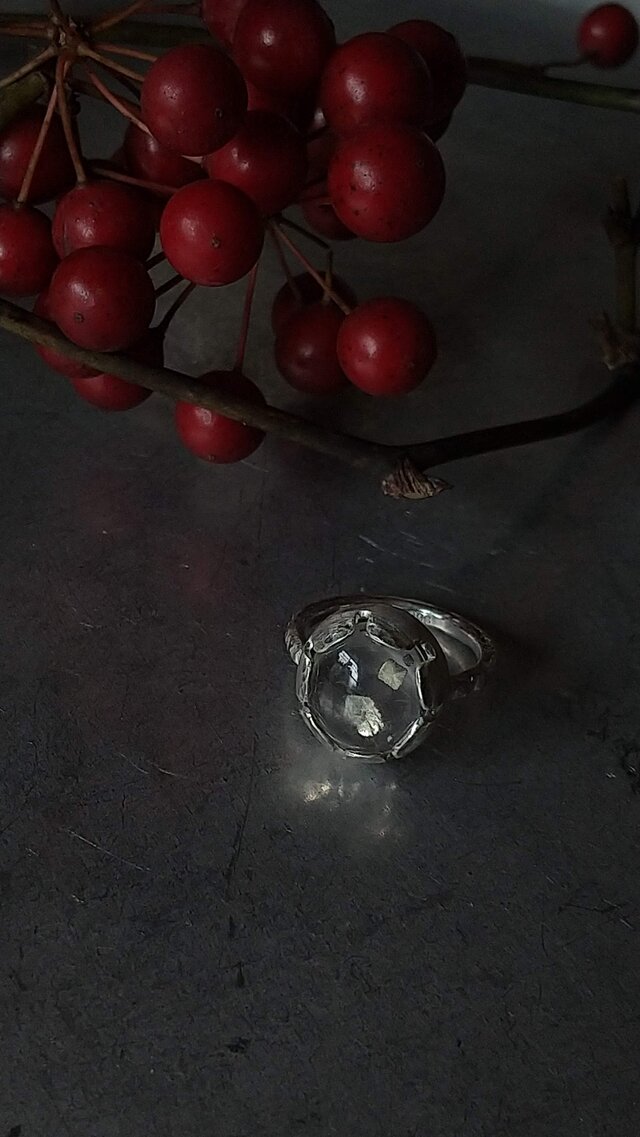 マーカサイトインクォーツシルバーリング#9